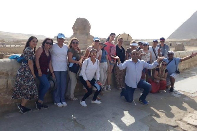 Pyramids of Giza Egyptian Museum Sphinx and Khan El Khalili Bazaar - Two hours with the pyramids of Khufu, Khafre, and Menkaura