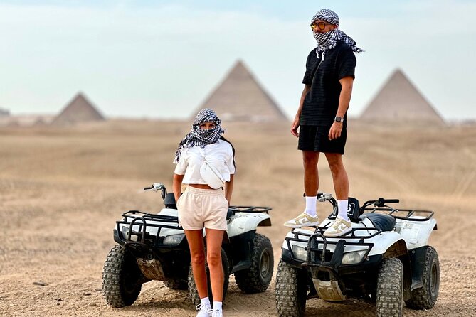 Quad Bike , Lunch and Camel Ride Private Tours from Cairo Giza Hotel - ATV riding in the Giza desert