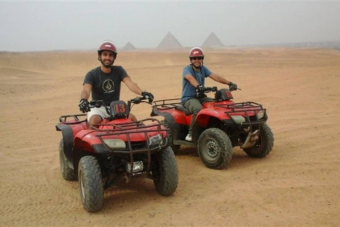 Quad Bike Trip At Desert of Giza Pyramids - Helmets and safety are not optional details