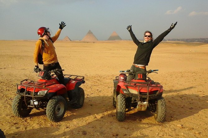 Quad Bike Trip At Desert of Giza Pyramids - From hotel pickup to the quad station