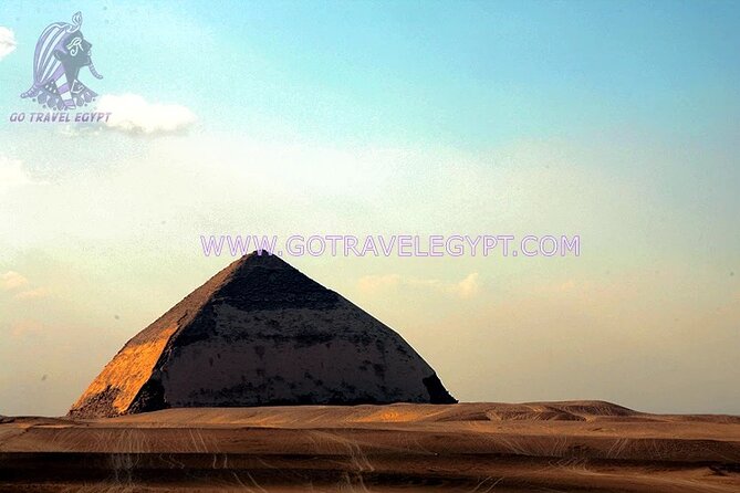 Saqqara with Serapeum, Memphis and Dahshur private quality tour - Dahshur’s Bent Pyramid shows a builder correcting course