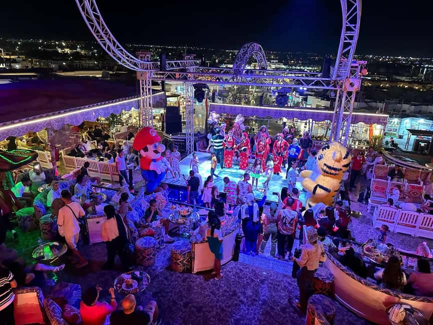 Sharm El-Sheikh: Cafe & restaurant - Farsha or New Panorama - Farsha Cafe at 6:00 PM: sunset first, cafe later