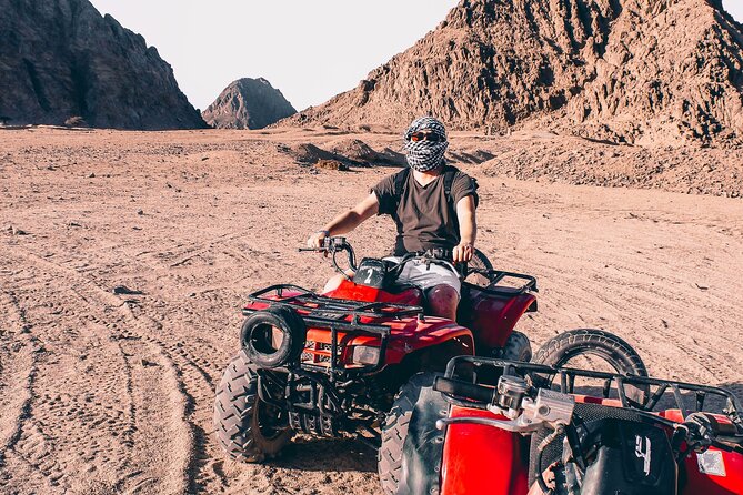 Sharm: Quad Bike or Car Buggy, Camel ride & optional VIP Bedouin Dinner & Show - What the quad bike and buggy ride is really like