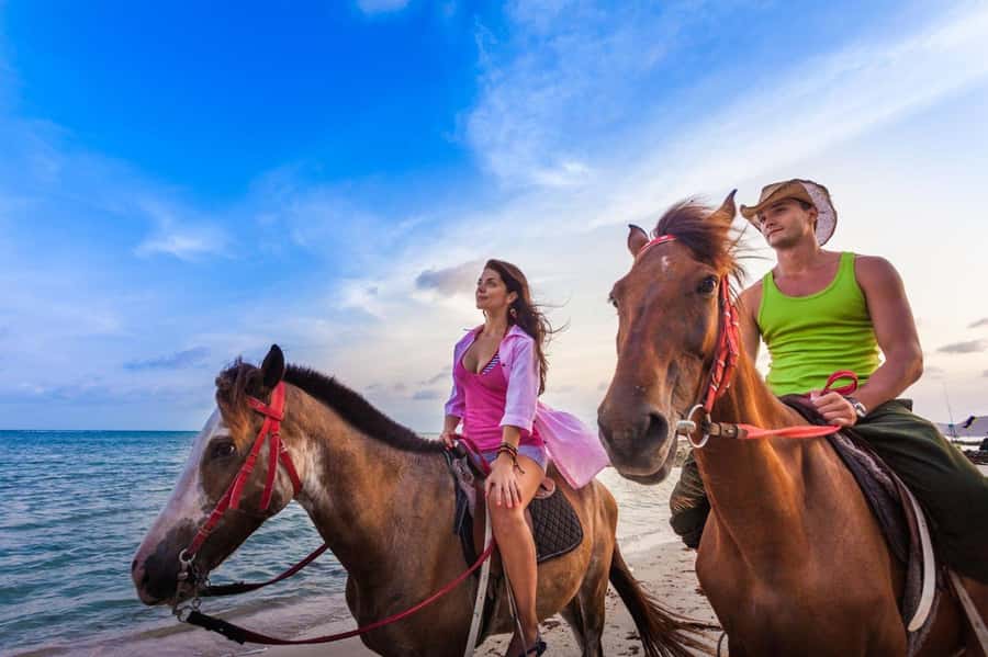Soma Bay: Horse Riding Beach and Desert Tour With Transfer - Riding from golden sand to the Red Sea