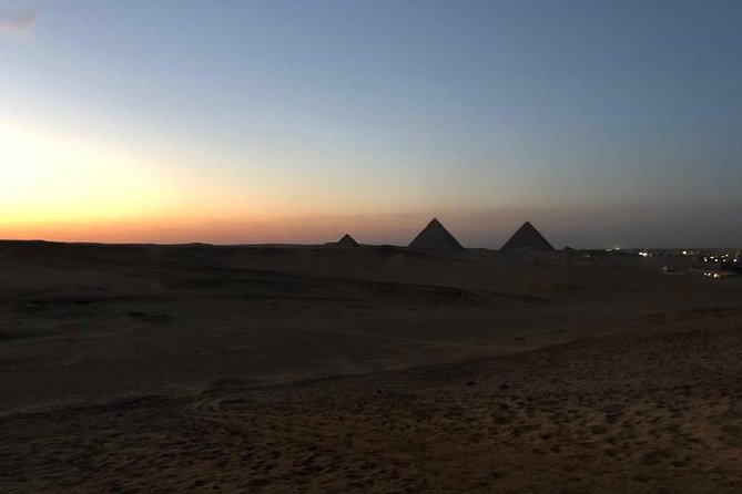 sunset at Giza pyramids by camels - Guides can shape the quality of the evening