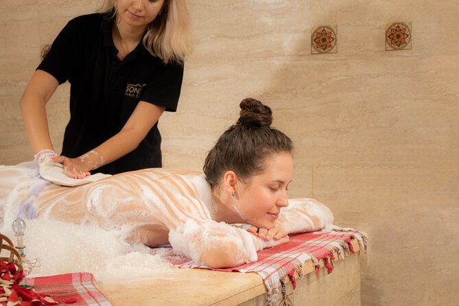 ViP Full Package Cleopatra Hammam & Full Body Massage in Hurghada - Soap bubbles and the coconut cream mask