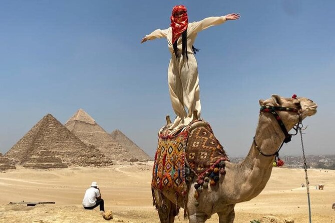 VIP Giza Pyramids, Sphinx, Lunch,Camel Ride & inside 3rd pyramid - Pickup, private transport, and the four-hour schedule