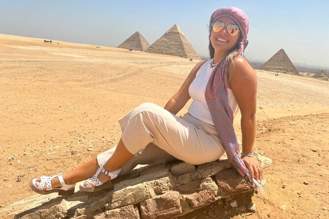 VIPTour Giza pyramids ,Saqqara step pyramids & Memphis Old City - Memphis Museum: statues in their original setting